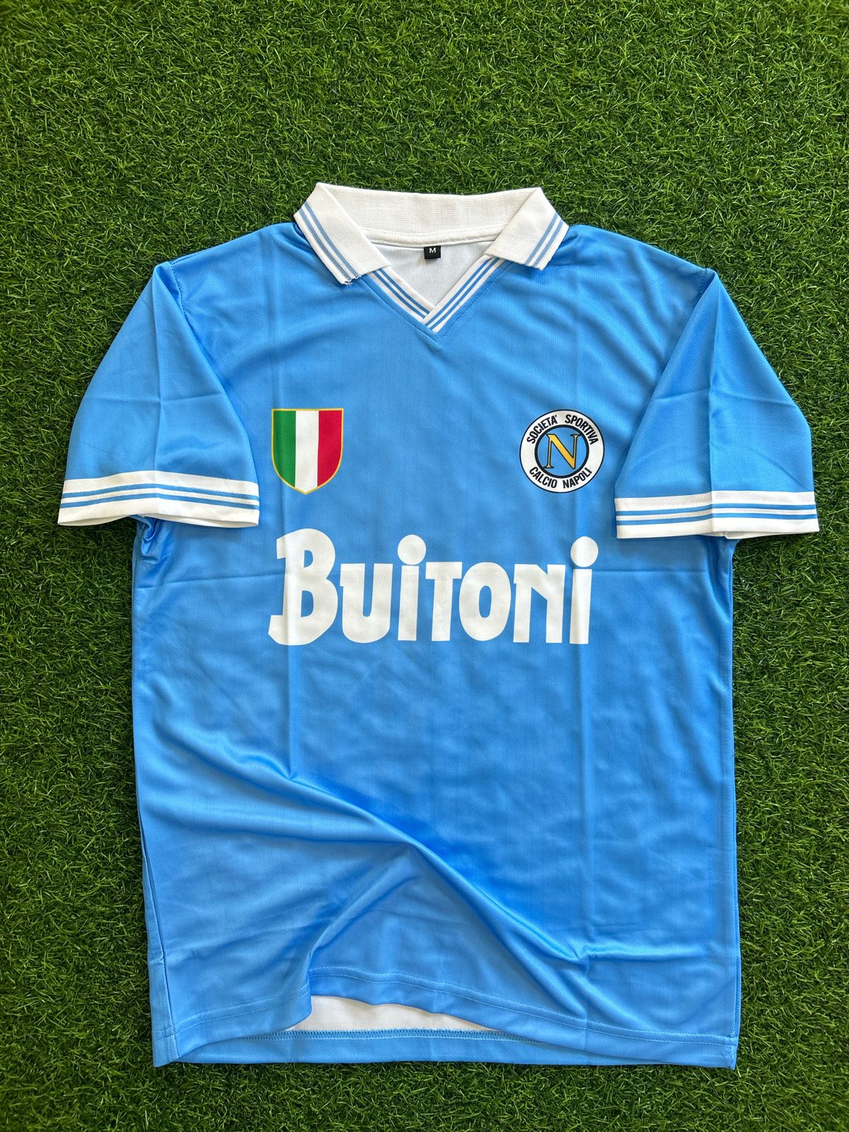 NAPOLI 1986-87 HOME KIT, HALFSLEEVE POLO SUBLIMATION