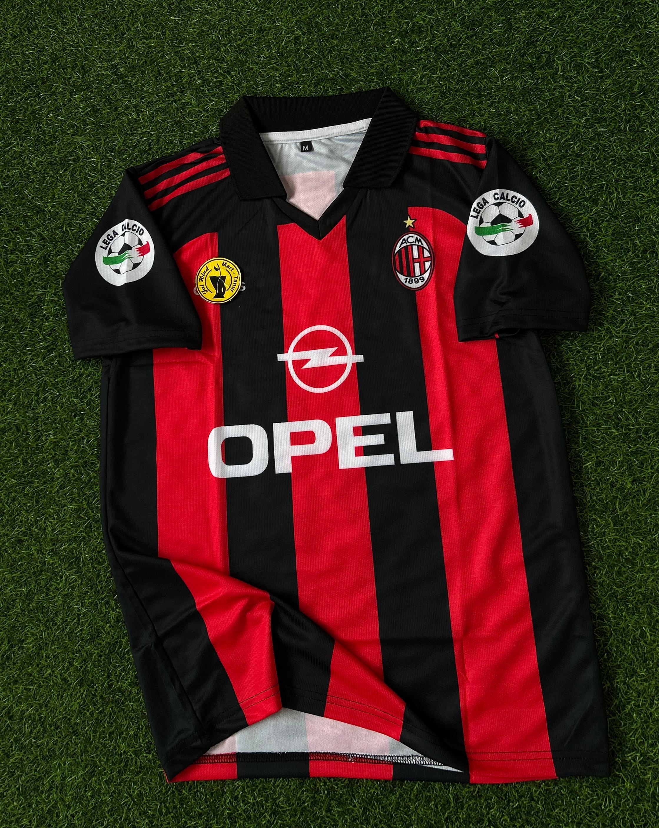 AC MILAN 1999-00 HOME KIT, HALFSLEEVE POLO SUBLIMATION