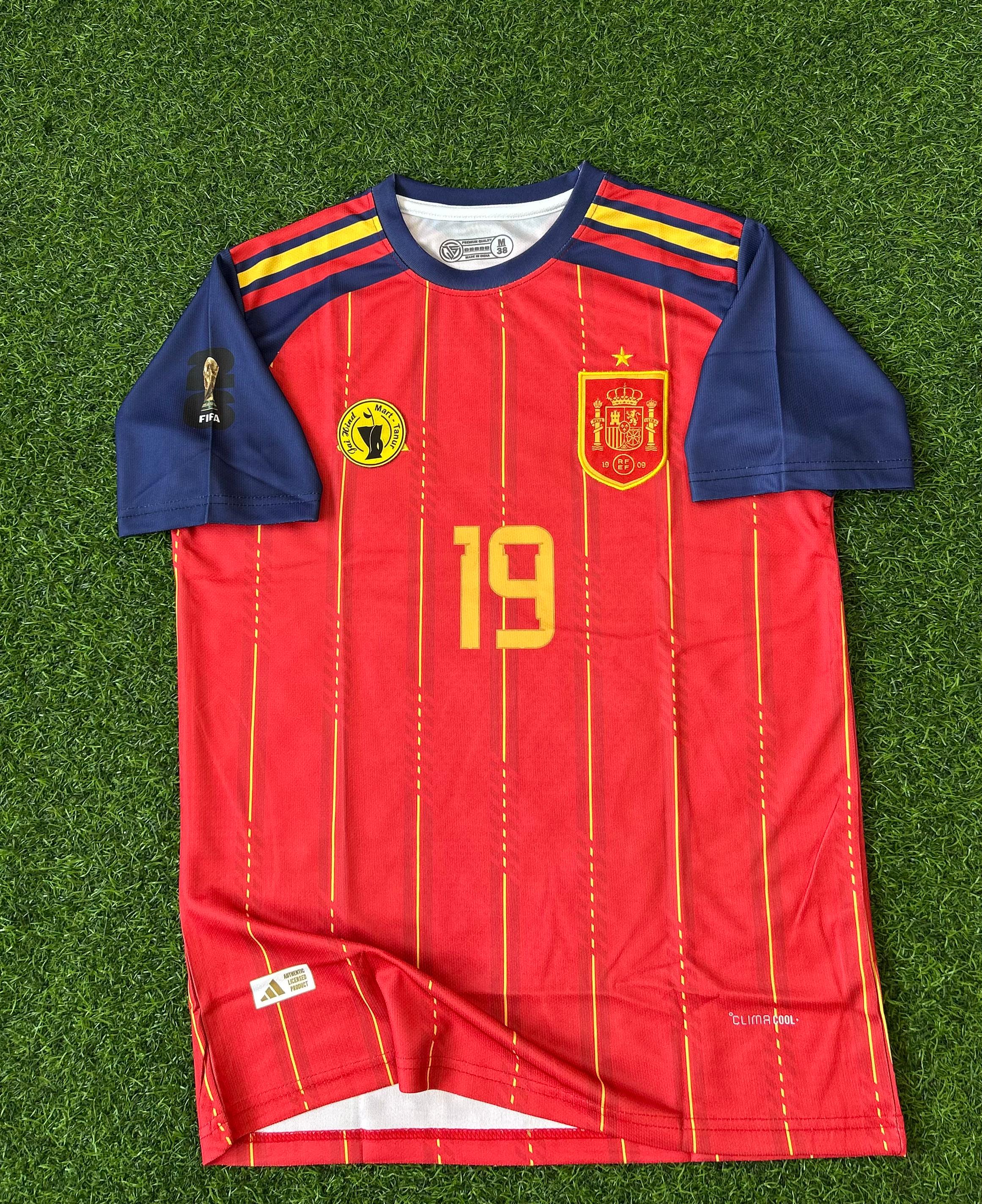 SPAIN 2026 WORLD CUP HOME KIT, HALFSLEEVE EMBROIDERY