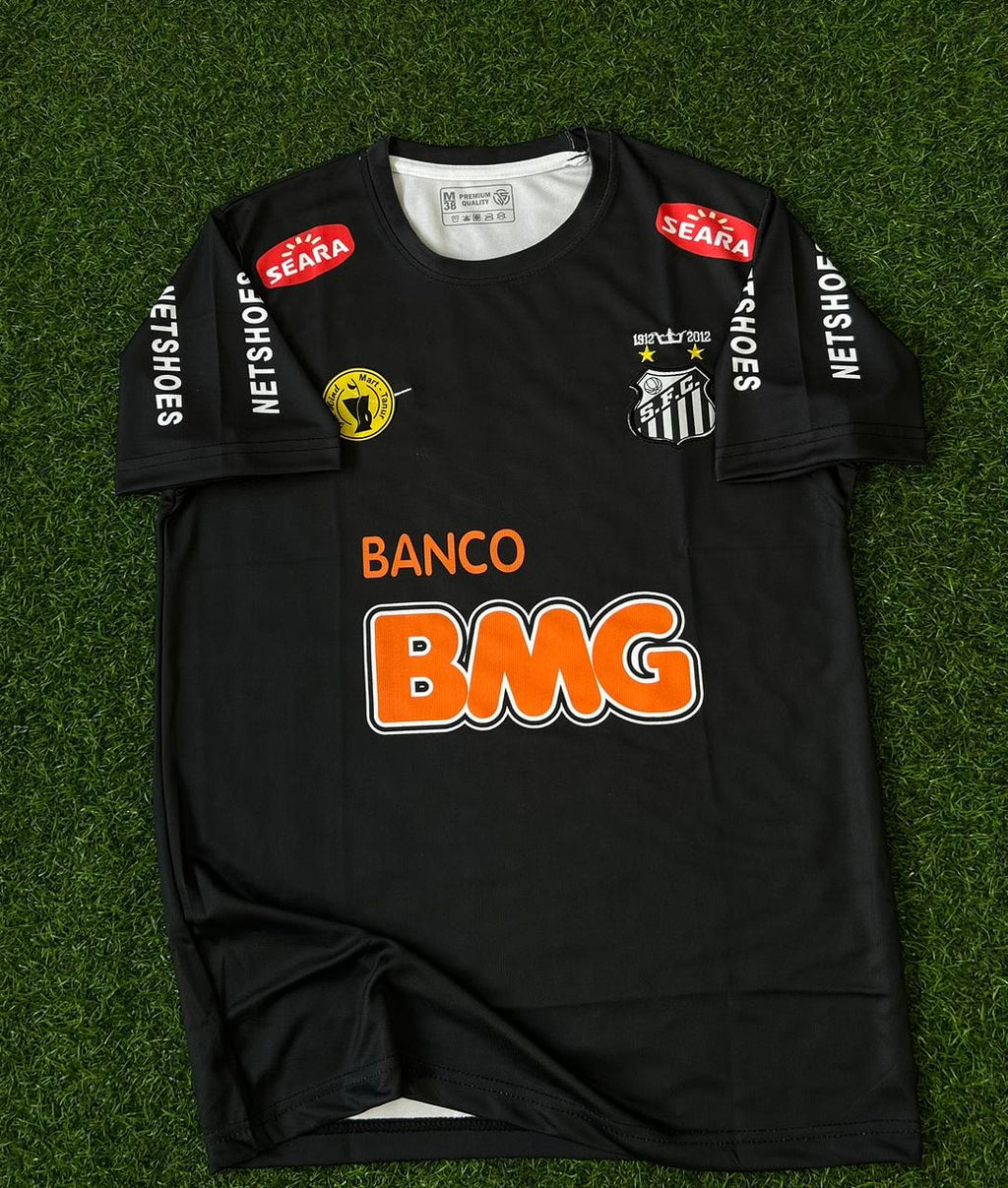 SANTOS FC 2011-12 BLACK KIT, HALF SLEEVE EMBROIDERY