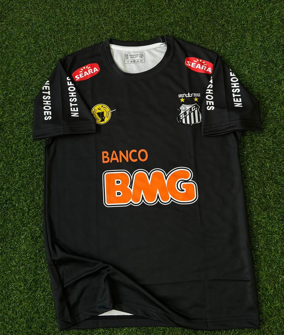 SANTOS FC 2011-12 BLACK KIT, HALF SLEEVE EMBROIDERY
