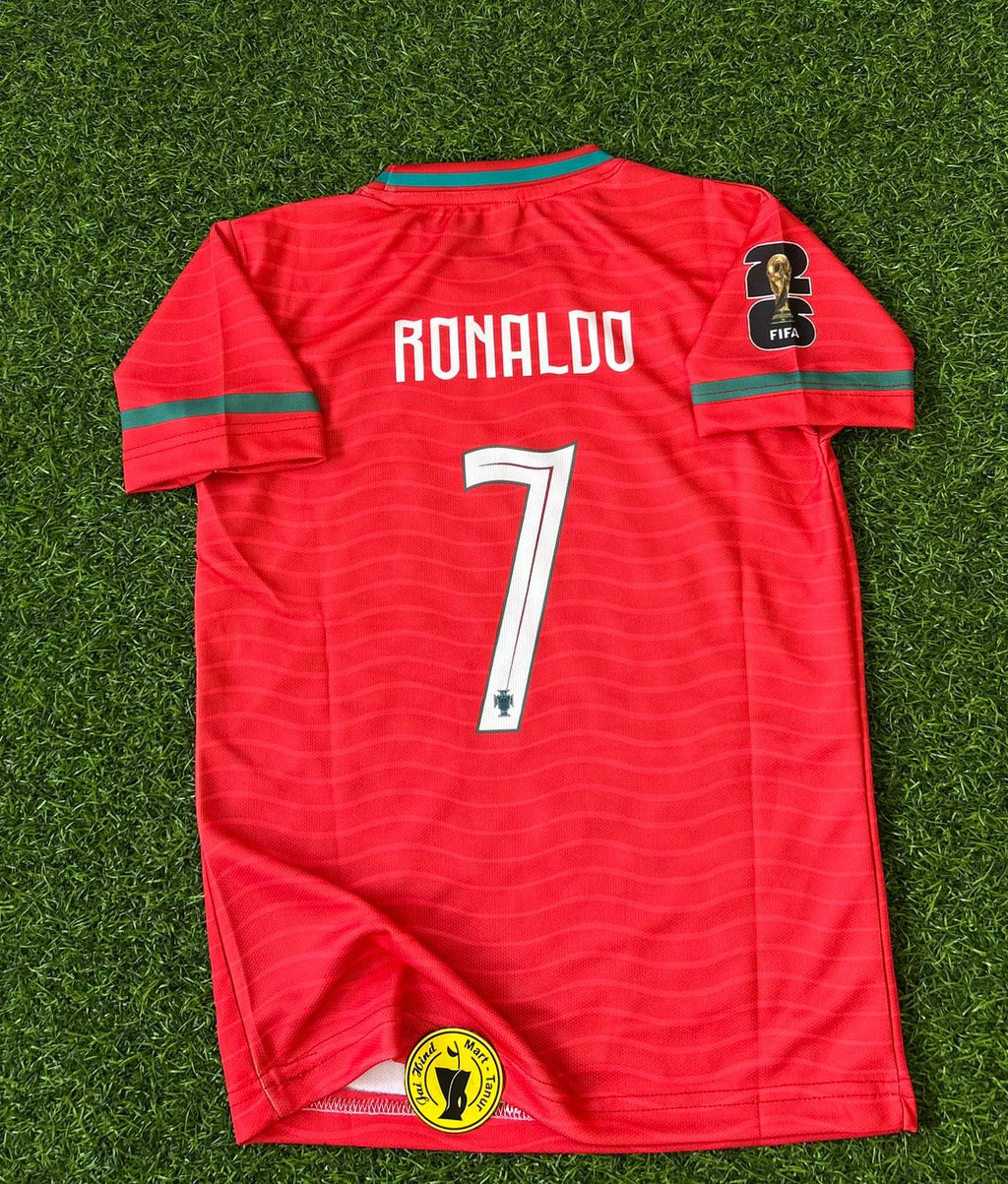 PORTUGAL 2026 WORLD CUP HOME KIT, HALF SLEEVE SUBLIMATION (KID SIZE)