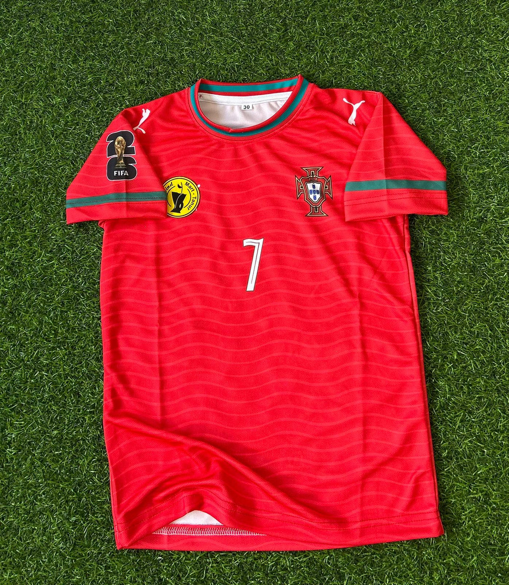 PORTUGAL 2026 WORLD CUP HOME KIT, HALF SLEEVE SUBLIMATION (KID SIZE)