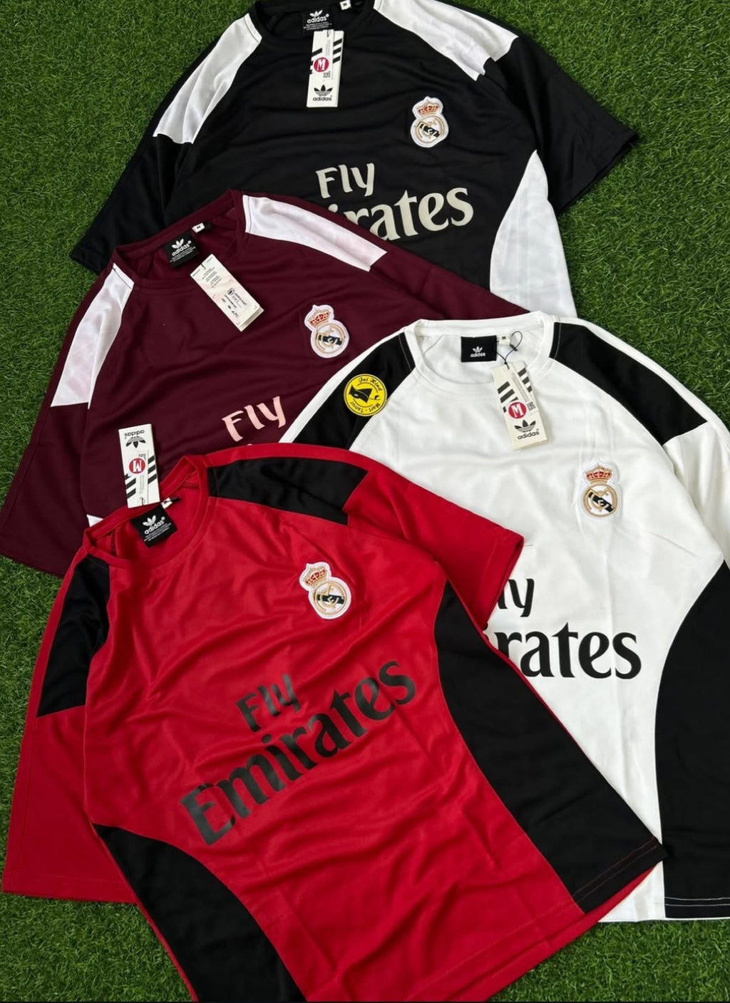 REAL MADRID PRIMIUM FIVESLEEVE T SHIRT, EMBROIDERY LOGO