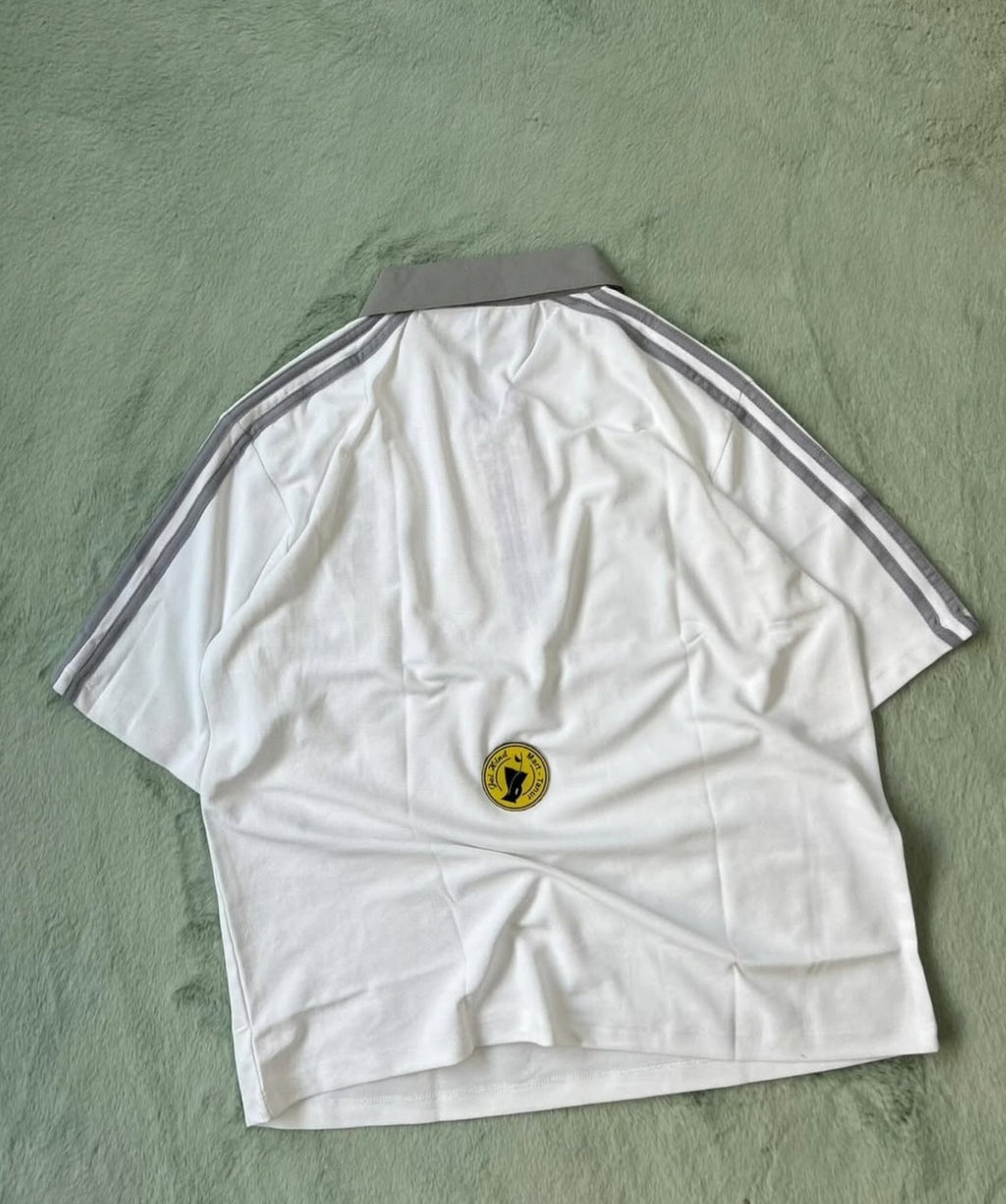 PRIMIUM FIVESLEEVE T-SHIRT. POLO EMBROIDERY,REAL MADRID LOGO