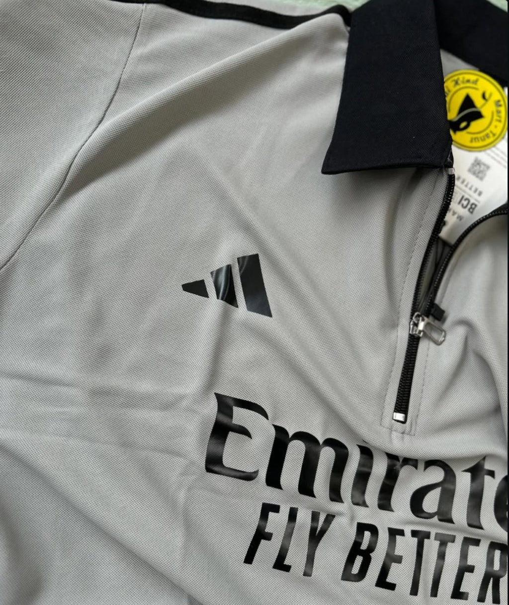 PRIMIUM FIVESLEEVE T-SHIRT. POLO EMBROIDERY,REAL MADRID LOGO