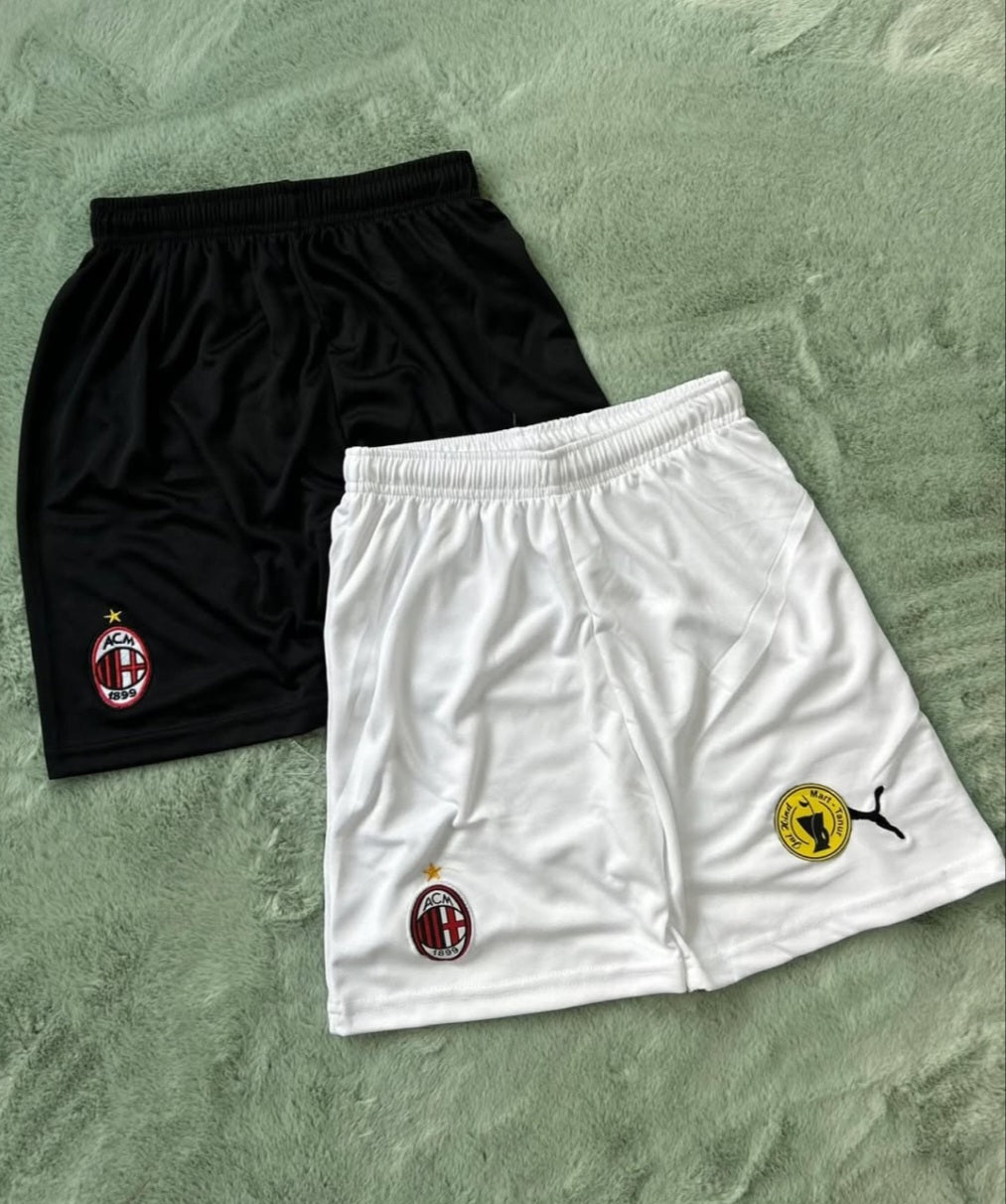 AC MILAN SHORTS, DOTKNIT EMBROIDERY
