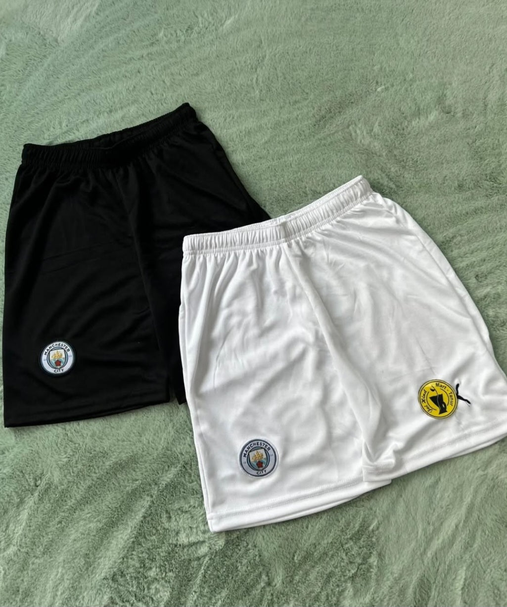 MAN CITY SHORTS, DOTKNIT EMBROIDERY