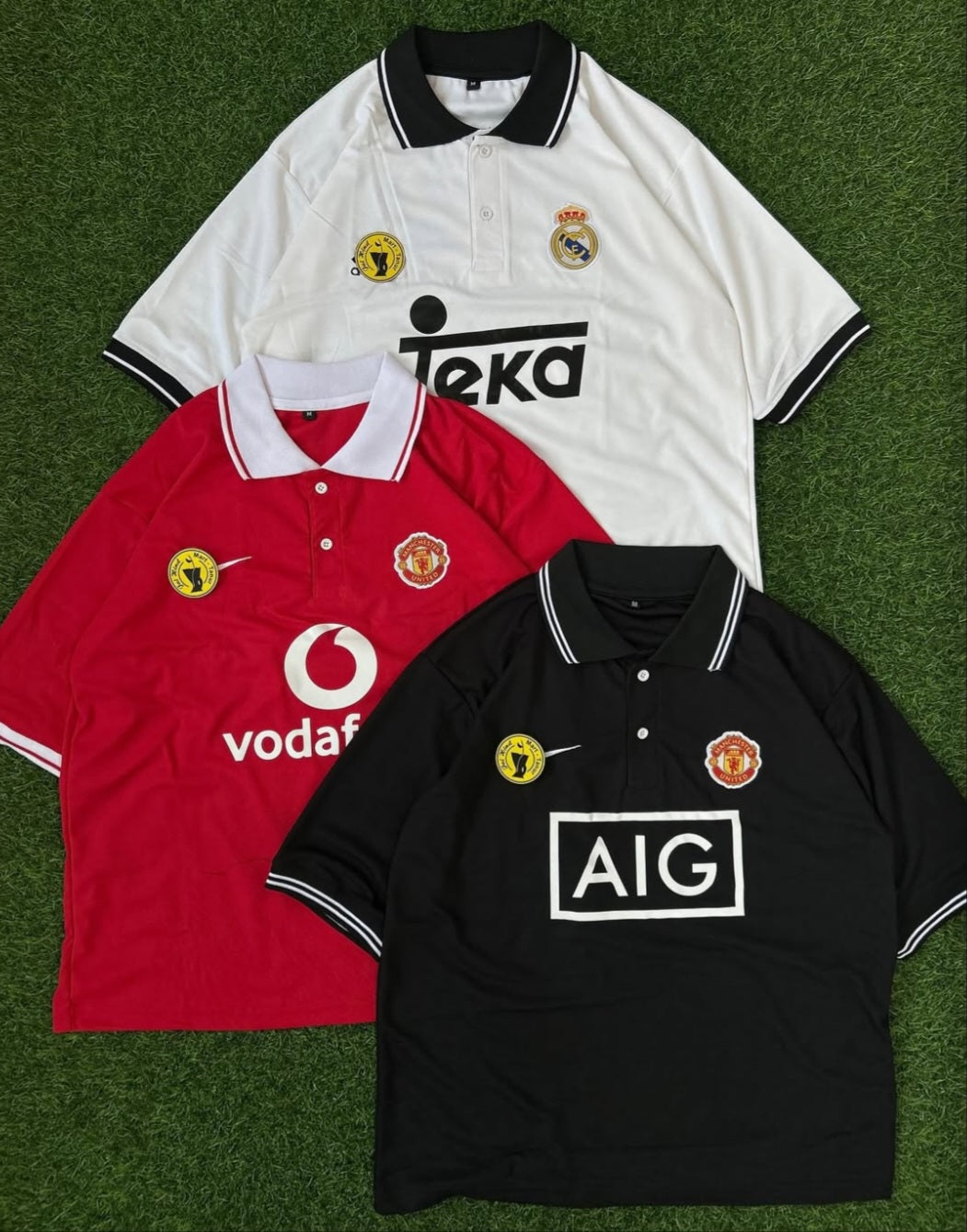 PRIMIUM FIVESLEEVE T-SHIRT. FIVESLEEVE POLO EMBROIDERY, MAN UNITED