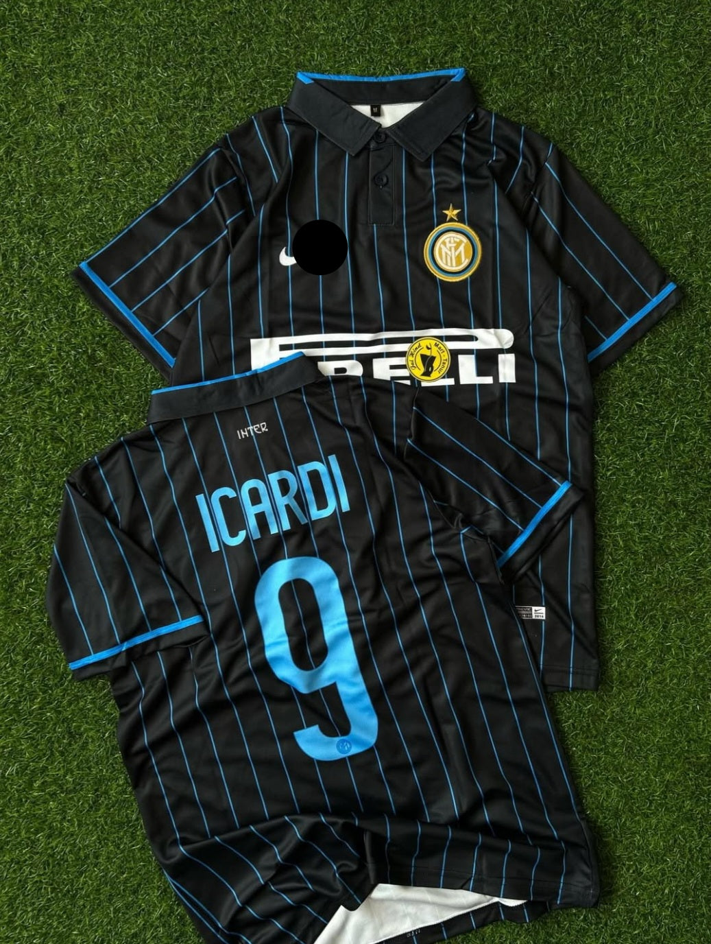 INTERMILAN 2014-15 SEASON HOME KIT,HALFSLEEVE POLO EMBROIDERY