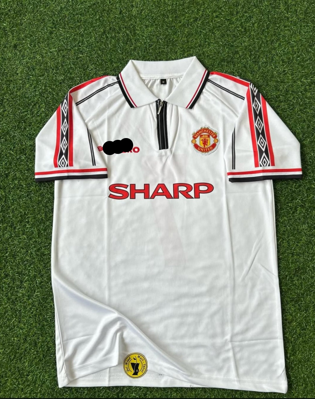 MAN UNITED 1998-99 SEASON AWAY KIT , HALFSLEEVE POLO EMBROIDERY