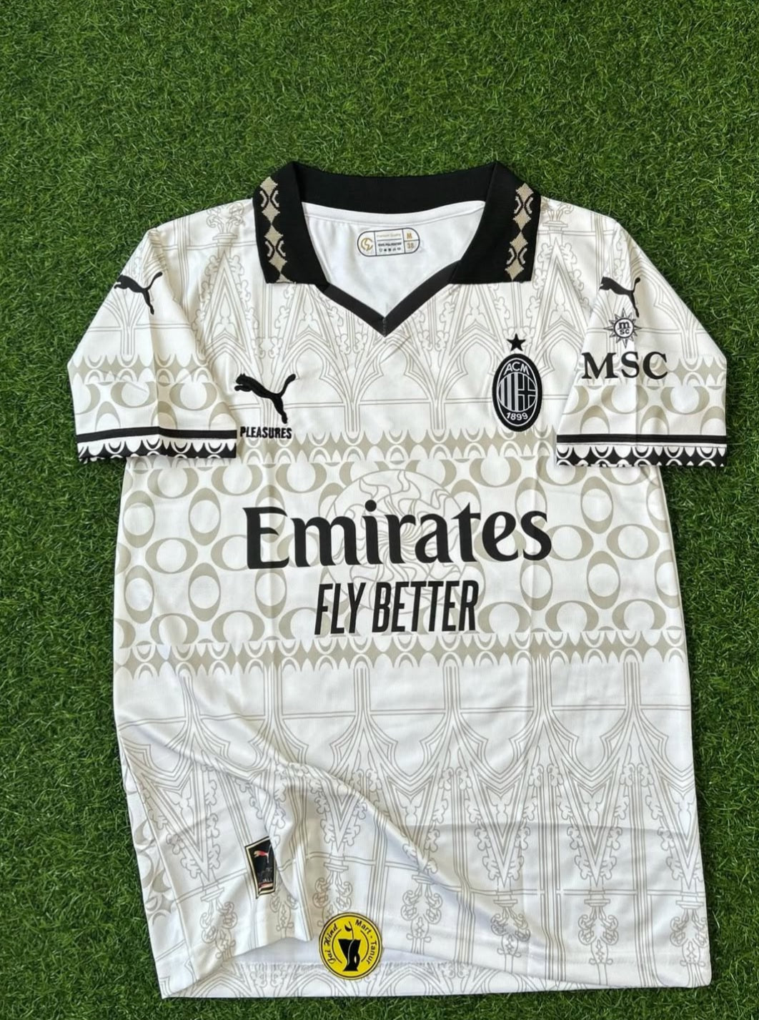 AC MILAN X PLEASURES 2023-24 FOURTH KIT, HALFSLEEVE POLO AC MILAN X PLEASURES 2023-24 FOURTH KIT, HALFSLEEVE POLO